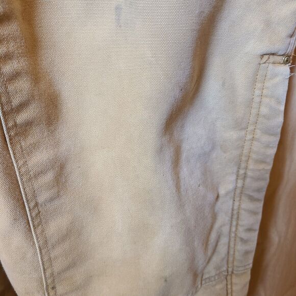Vintage Carhartt Duck Bib Overalls 48x30 Red Quilted Insulated Double Knee "JOE" - Picture 16 of 16